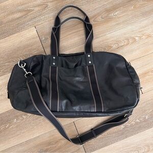 Coach Heritage Web Leather Duffle F70561 – Black Leather Weekender